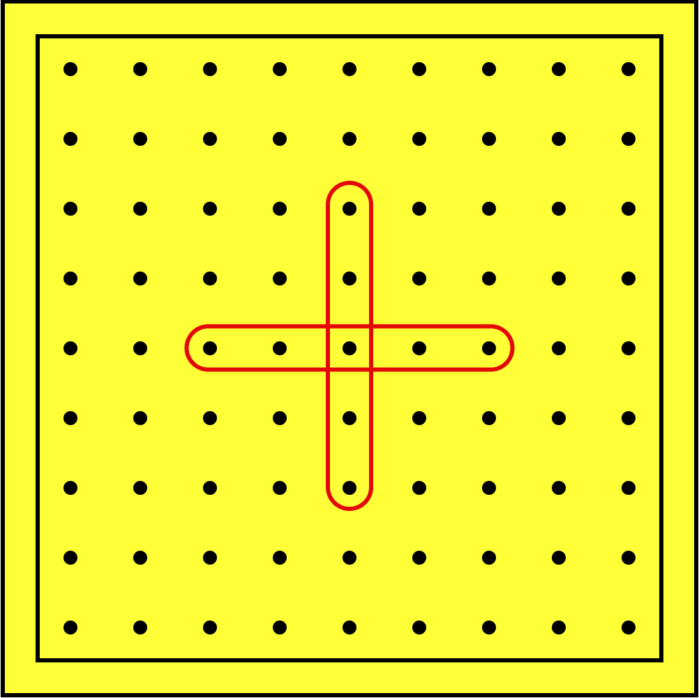 Place two rubber bands perpendicular to each other, forming diagonals of equal length. Join the ends. Quadrilaterals, NCERT Class 8 Ganita Prakash Mathematics CBSE Solutions.