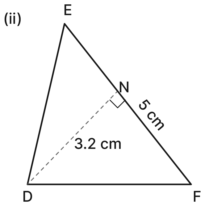 Find the area of the following triangle:. Area, NCERT Class 8 Ganita Prakash Mathematics CBSE Solutions.