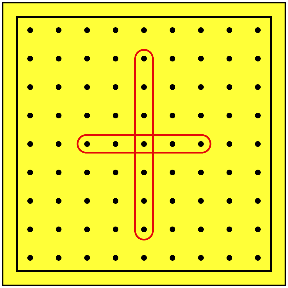 Place two rubber bands perpendicular to each other, forming diagonals of equal length. Join the ends. Quadrilaterals, NCERT Class 8 Ganita Prakash Mathematics CBSE Solutions.