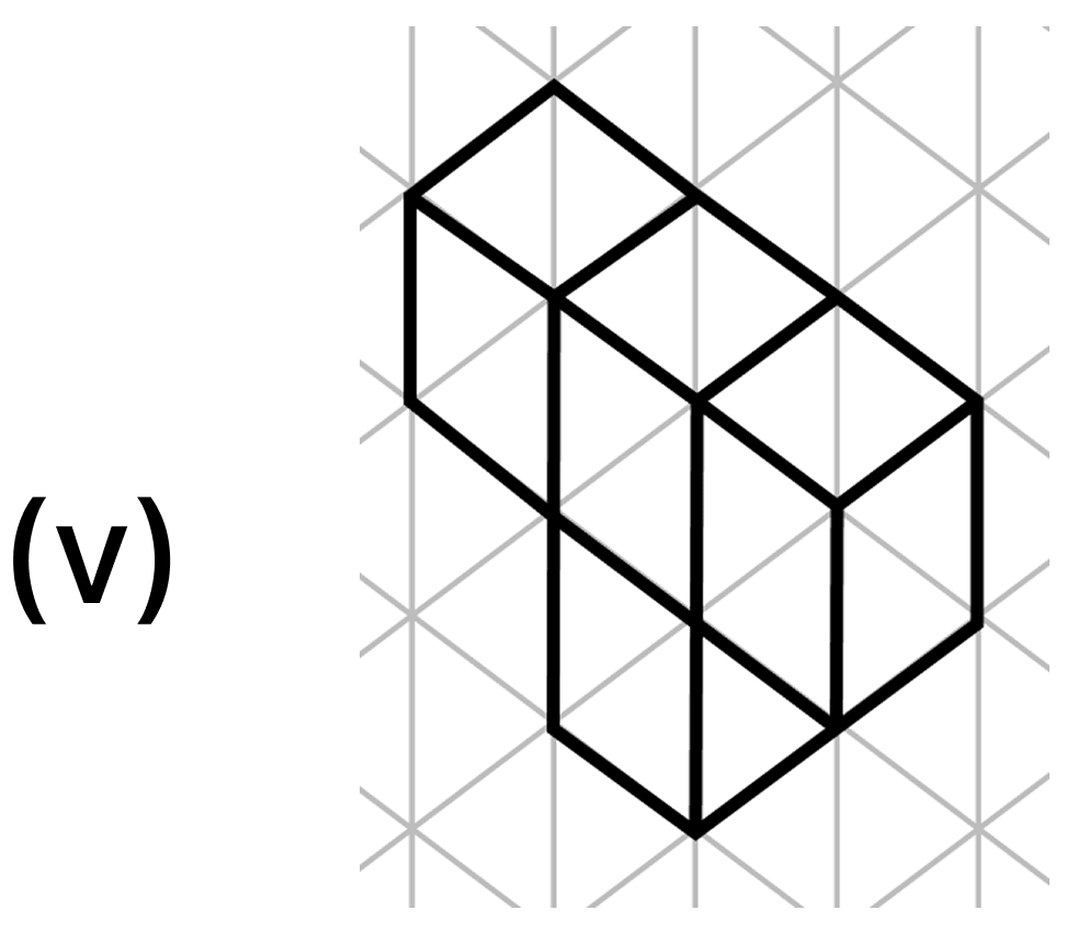 Imagine the five basic Tetris shapes are made of cubes, not squares. Draw each of these on your isometric paper. Exploring Some Geometric Themes, NCERT Class 8 Ganita Prakash Mathematics CBSE Solutions.
