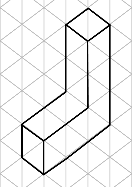 Draw the following figures on the isometric grid. [Hint: It may be useful to determine whether the edge to be currently drawn — say, along the height — goes from down to up or up to down. Accordingly, draw the line segment on the grid either in the direction of the height axis or opposite to it.]. Area, NCERT Class 8 Ganita Prakash Mathematics CBSE Solutions.
