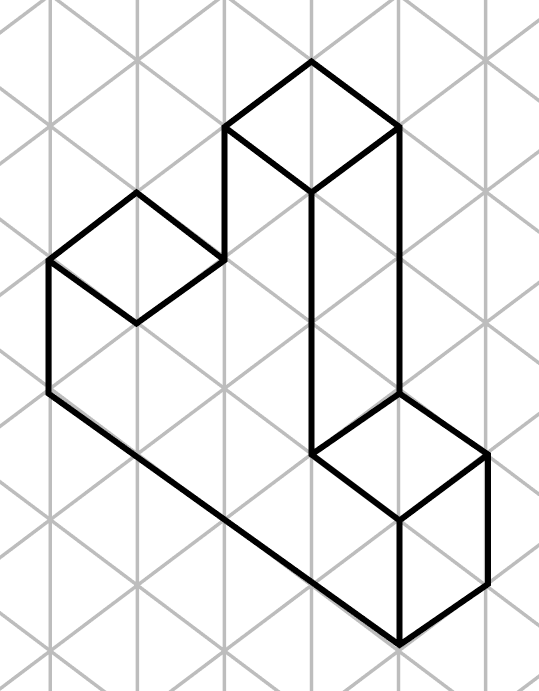 Draw the following figures on the isometric grid. [Hint: It may be useful to determine whether the edge to be currently drawn — say, along the height — goes from down to up or up to down. Accordingly, draw the line segment on the grid either in the direction of the height axis or opposite to it.]. Area, NCERT Class 8 Ganita Prakash Mathematics CBSE Solutions.