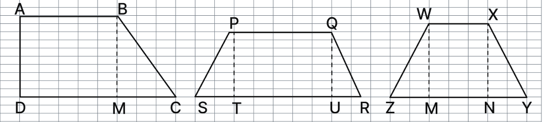 Find the areas of the following trapeziums by breaking them into figures whose areas can be computed. Area, NCERT Class 8 Ganita Prakash Mathematics CBSE Solutions.