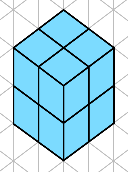 How would you draw a 2 × 2 × 2 cube on the isometric grid? Area, NCERT Class 8 Ganita Prakash Mathematics CBSE Solutions.