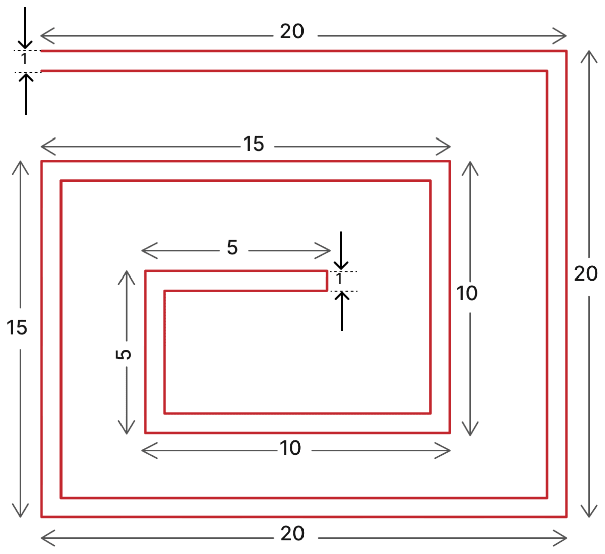 Find the area of the spiral tube shown in the figure. The tube has the same width throughout. [Hint: There are different ways of finding the area. Here is one method.] What should be the length of the straight tube if it is to have the same area as the bent tube on the left? Area, NCERT Class 8 Ganita Prakash Mathematics CBSE Solutions.