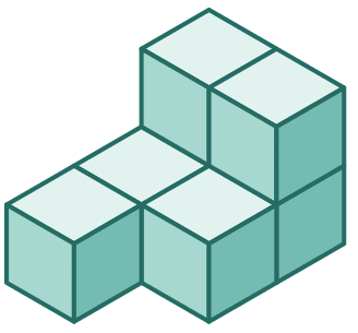 Using identical cubes, make a solid that gives the following projections. Exploring Some Geometric Themes, NCERT Class 8 Ganita Prakash Mathematics CBSE Solutions.