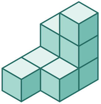 Using identical cubes, make a solid that gives the following projections. Exploring Some Geometric Themes, NCERT Class 8 Ganita Prakash Mathematics CBSE Solutions.