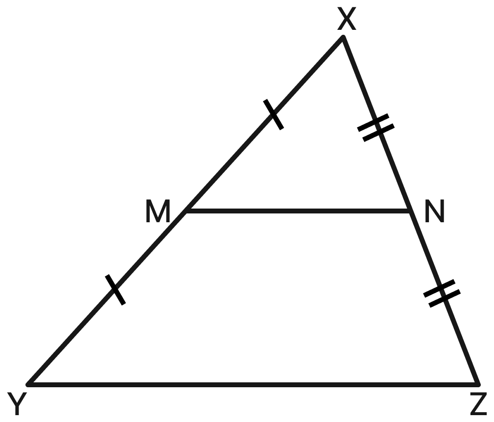 If M and N are the midpoints of XY and XZ, what fraction of the area of ∆XYZ is the area of ∆XMN? [Hint: Join NY]. Area, NCERT Class 8 Ganita Prakash Mathematics CBSE Solutions.
