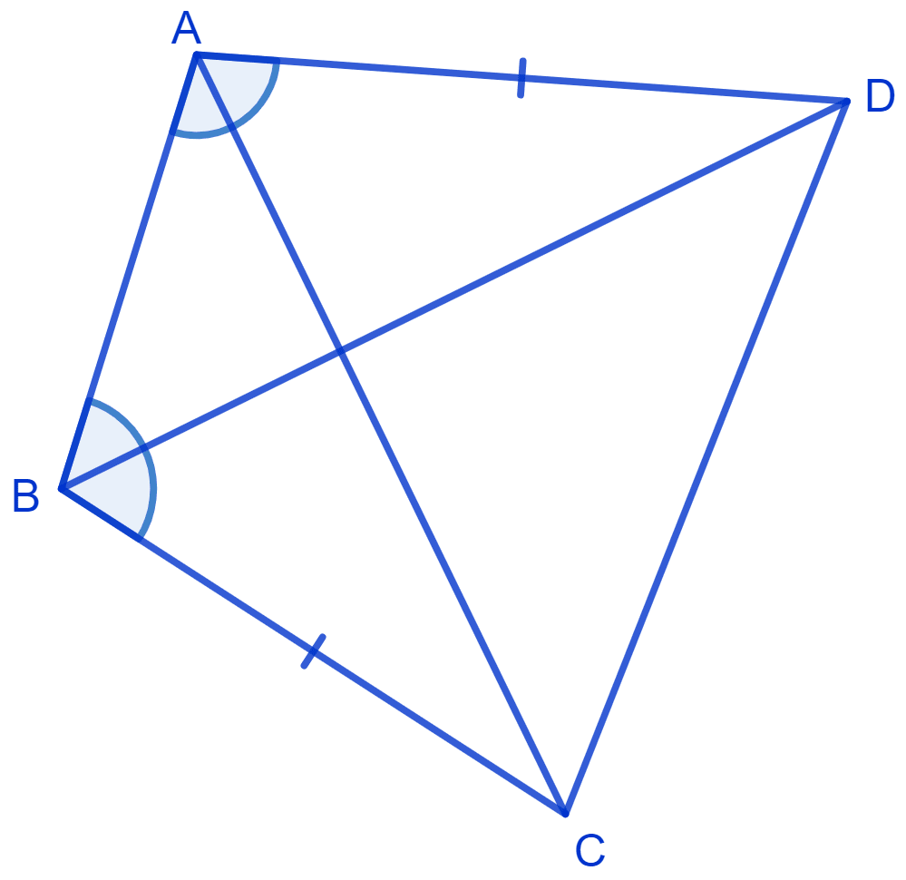 ABCD is a quadrilateral in which AD = BC and ∠DAB = ∠CBA. Prove that. NCERT Class 9 Mathematics CBSE Solutions.