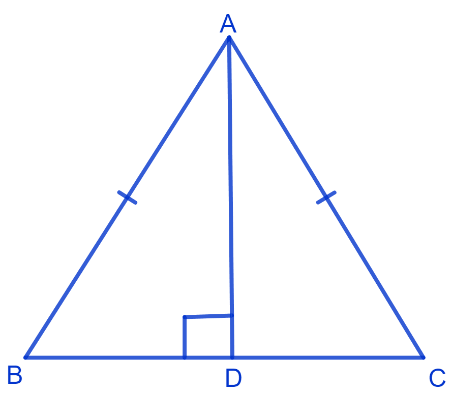 AD is an altitude of an isosceles triangle ABC in which AB = AC. Show that. NCERT Class 9 Mathematics CBSE Solutions.