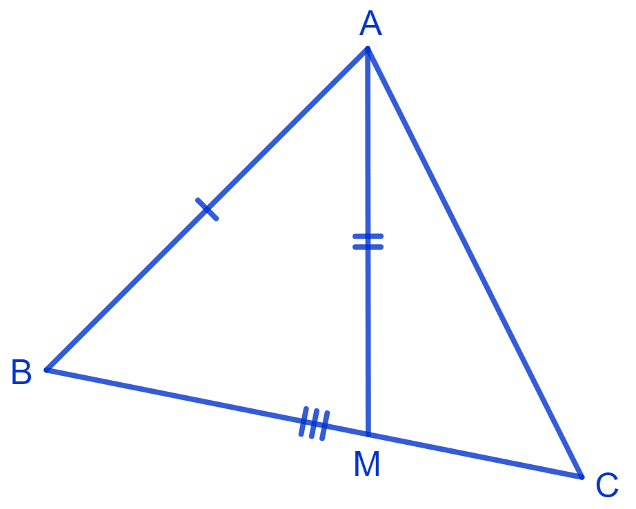 Two sides AB and BC and median AM of one triangle ABC are respectively equal to sides PQ and QR and median PN of Δ PQR. Show that : NCERT Class 9 Mathematics CBSE Solutions.