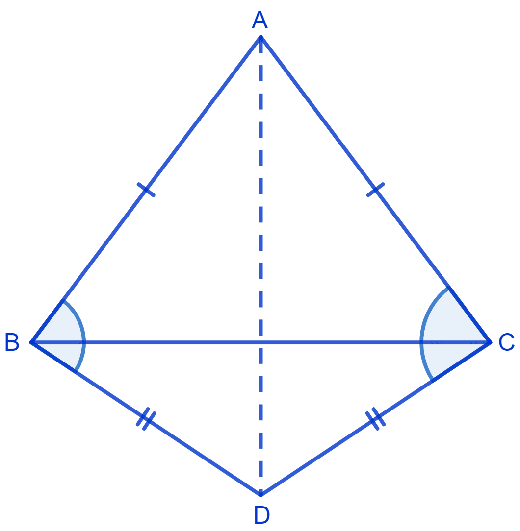 ABC and DBC are two isosceles triangles on the same base BC. Show that ∠ABD = ∠ACD. NCERT Class 9 Mathematics CBSE Solutions.