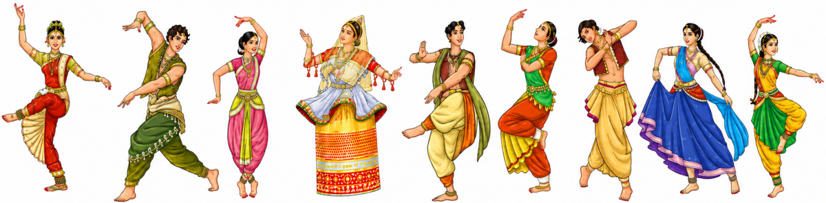 Look at the picture given below. Carefully observe the various poses of classical and folk dances of India. Can you identify which joints are involved? Also, what type of movement each joint allows. NCERT Class 9 Science CBSE Solutions.