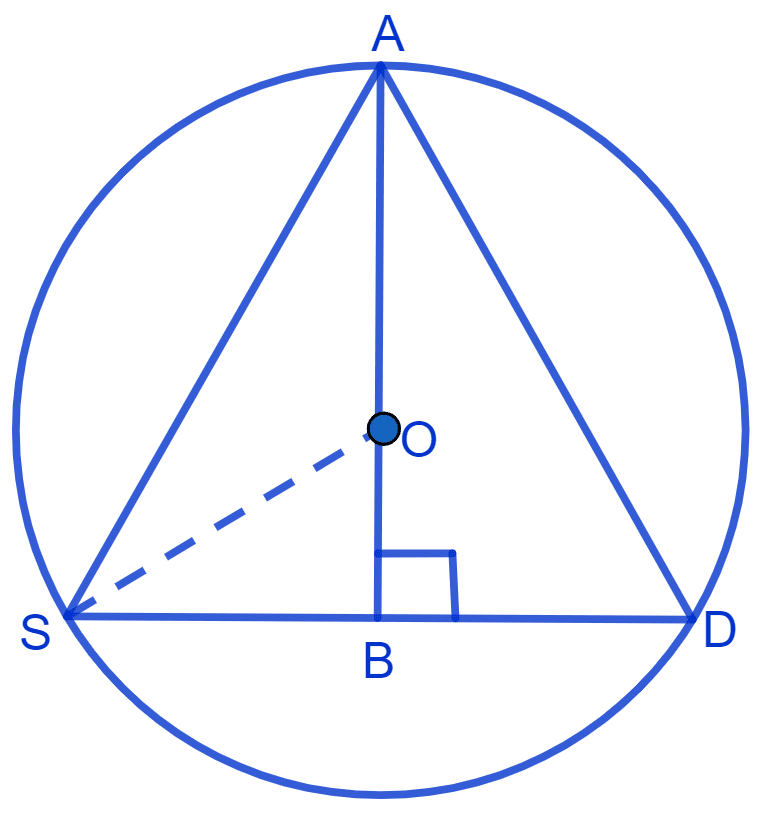 A circular park of radius 20 m is situated in a colony. Three boys Ankur, Syed and David are sitting at equal distance on its boundary each having a toy telephone in his hands to talk each other. Find the length of the string of each phone. NCERT Class 9 Mathematics CBSE Solutions.