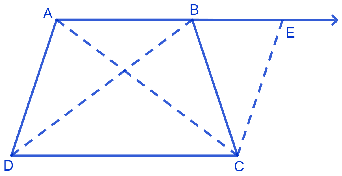 ABCD is a trapezium in which AB || CD and AD = BC. NCERT Class 9 Mathematics CBSE Solutions.