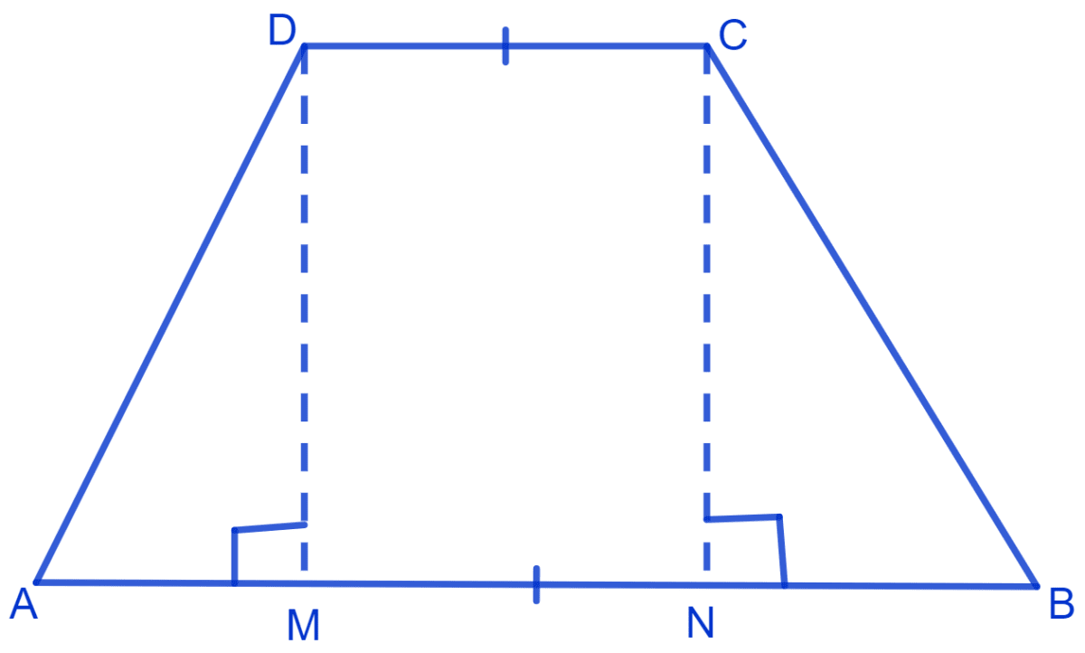 If the non-parallel sides of a trapezium are equal, prove that it is cyclic. NCERT Class 9 Mathematics CBSE Solutions.