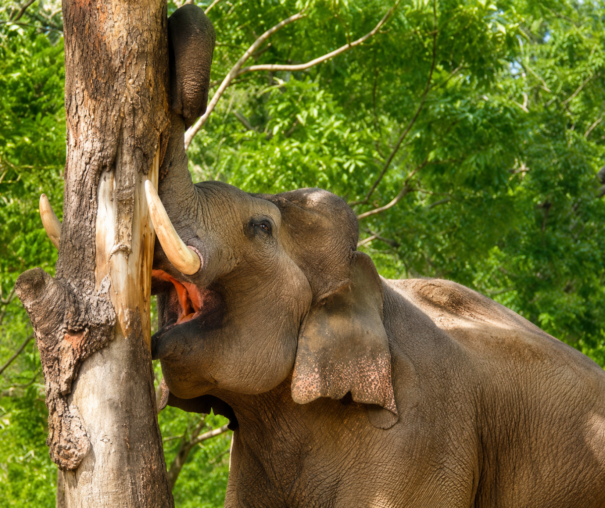 In a forest, it was observed that one of the trees was severely debarked by an elephant to meet its food requirements, as the bark is a rich source of nutrients (Fig. 3.22). Based on your learning, answer the following: NCERT Class 9 Science CBSE Solutions.