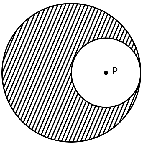 From a solid sphere of mass M and radius R, a spherical portion of radius R/2 is removed, as shown in the figure. Taking gravitational potential V = 0 at r = &infin;, the potential at the centre of the cavity thus formed is: (G = gravitational constant). Gravitation, Solutions for Class 11 ISC Nootan Physics Kumar Mittal Nageen Prakashan