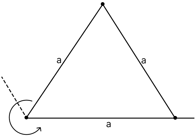 Three particles (each of mass 10 g) are situated at the three corners of an equilateral triangle of side 5 cm. Determine the moment of inertia of this system about an axis passing through one corner of the triangle and perpendicular to the plane of the triangle. System of Particles & Rotational Motion, Solutions for Class 11 ISC Nootan Physics Kumar Mittal Nageen Prakashan
