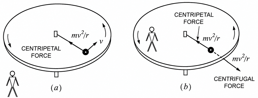 What is meant by centrifugal force? Why is it called pseudo force? Laws of Motion, Solutions for Class 11 ISC Nootan Physics Kumar Mittal Nageen Prakashan