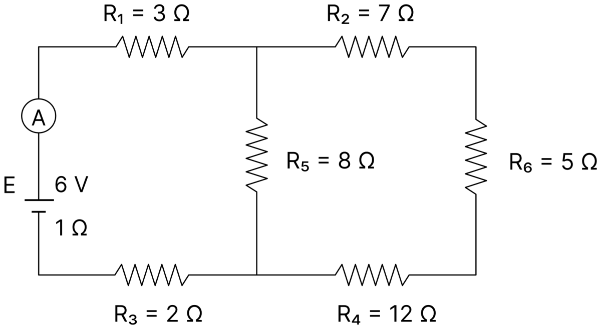 In the circuit shown in figure, E is a battery of emf 6V and ...