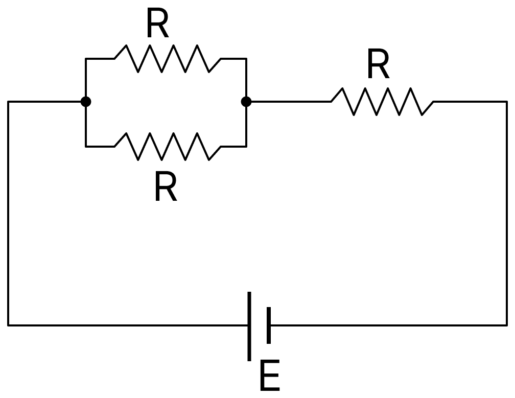 Six similar bulbs are connected as shown in the figure with a DC source of emf E and zero internal resistance. The ratio of power consumption by the bulbs when (i) all are glowing and (ii) in the situation when two from section A and one from section B are glowing, will be:. Electric Resistance and Ohm's Law, Nootan Physics Solutions ICS Class 12