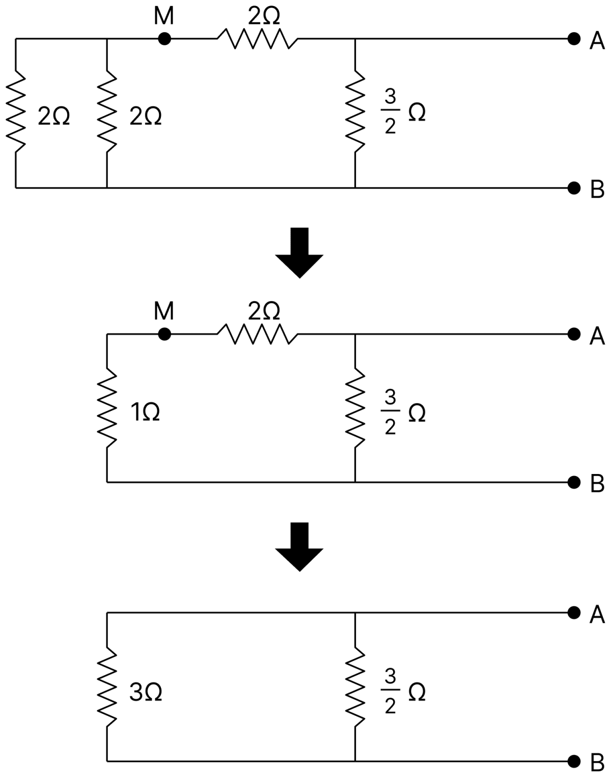 The equivalent resistance of the given circuit between the terminals A and B is:. Electric Resistance and Ohm's Law, Nootan Physics Solutions ICS Class 12