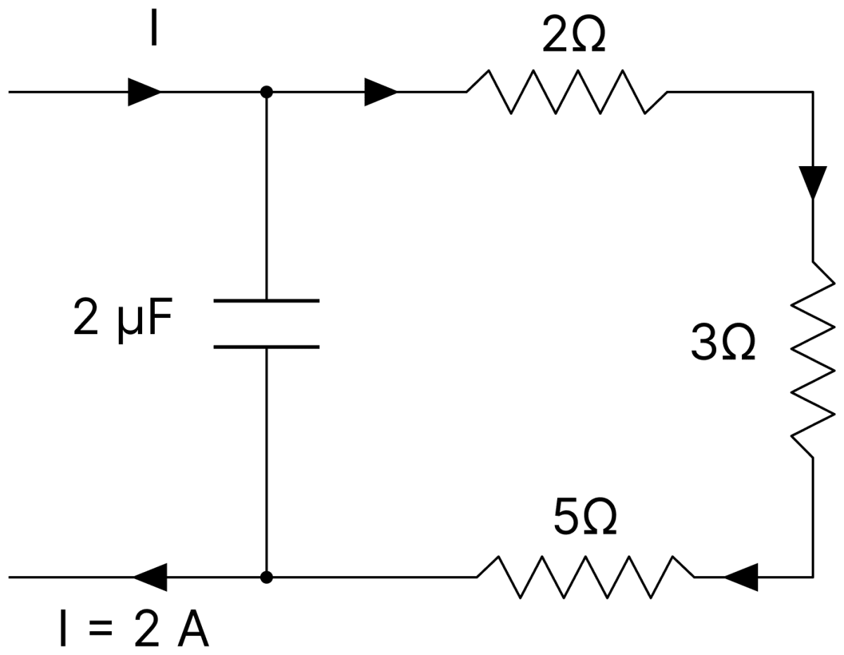 In steady state calculate the energy stored in the capacitor included in the given circuit. DC Circuits and Measurements, Nootan Physics Solutions ICS Class 12