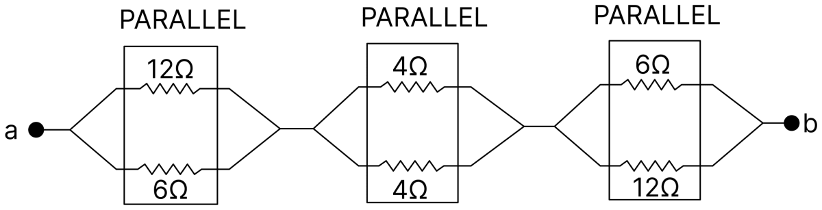 In the given figure, switches S 1 and S 2 are in open condition. The resistance across ab when the switches S 1 and S 2 are closed is............... Ω. Electric Resistance and Ohm's Law, Nootan Physics Solutions ICS Class 12