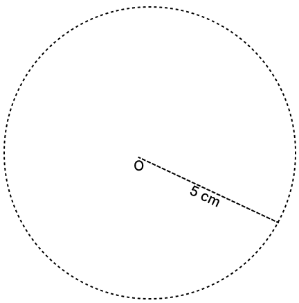 The locus of a point 5 cm from a fixed point O. Loci, RSA Mathematics Solutions ICSE Class 10.