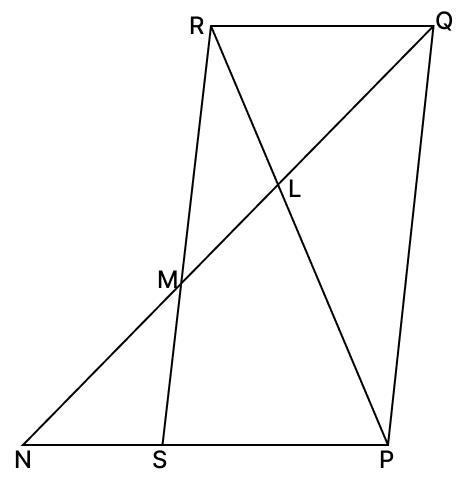 In the adjoining figure, PQRS is a parallelogram with PQ = 15 cm and RQ = 10 cm. If L is a point on RP such that RL : PL = 2 : 3 and QL produced meets RS at M and PS produced at N, find the lengths of PN and RM. Similarity of Triangles, RSA Mathematics Solutions ICSE Class 10.