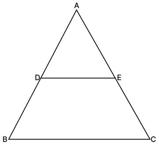 In ΔABC, D and E are mid-points of AB and AC respectively. Similarity of Triangles, RSA Mathematics Solutions ICSE Class 10.