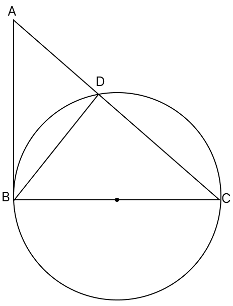 In a right-angled ΔABC, the perpendicular BD on hypotenuse AC is drawn. Prove that. Tangent Properties of Circles, RSA Mathematics Solutions ICSE Class 10.