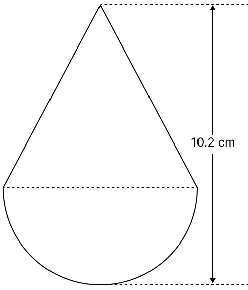 A solid wooden toy is in the form of a cone mounted on a hemisphere. The radii of the hemisphere and the base of the cone are 4.2 cm each and the total height of the toy is 10.2 cm. Calculate. Volume And Surface Area of solid RSA Mathematics Solutions ICSE Class 10.