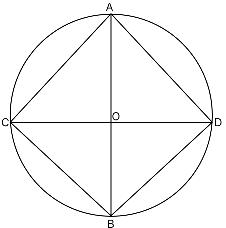If two diameters of a circle intersect each other at right angles, then the quadrilateral formed by joining their end points is a. Loci, RSA Mathematics Solutions ICSE Class 10.