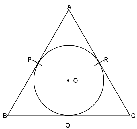 ΔABC is an isosceles triangle in which AB = AC, circumscribed about a circle. Prove that the base is bisected by the point of contact. Tangent Properties of Circles, RSA Mathematics Solutions ICSE Class 10.