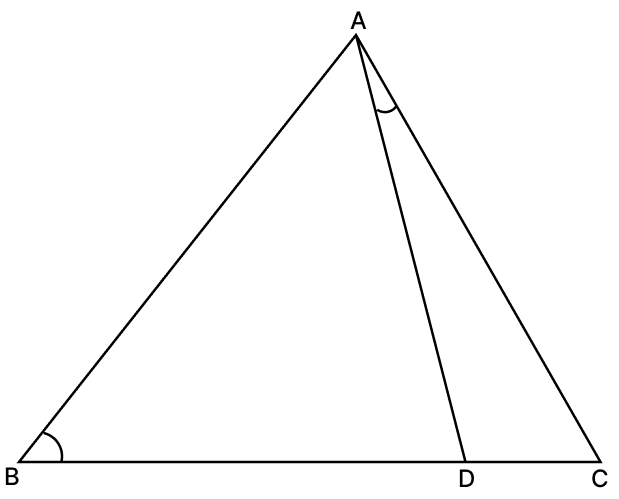 In ΔABC, if ∠ABC = ∠DAC, AB = 8 cm, AC = 4 cm, AD = 5 cm, then BC = 3.5 cm. Similarity of Triangles, RSA Mathematics Solutions ICSE Class 10.