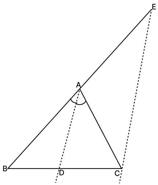 In ΔABC, AD is the bisector of ∠A. If BC = 10 cm, BD = 6 cm and AC = 6 cm, find AB. Similarity of Triangles, RSA Mathematics Solutions ICSE Class 10.