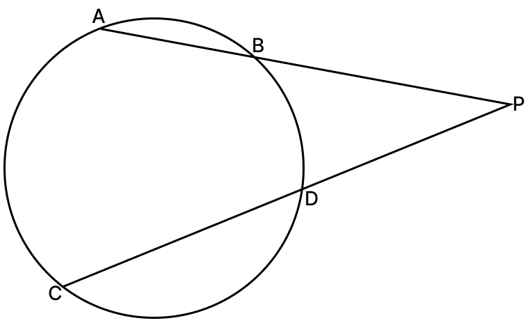 If AB and CD are two chords of a circle which when produced meet at a point P outside the circle such that PA = 12 cm, AB = 4 cm and CD = 10 cm, find PD. Tangent Properties of Circles, RSA Mathematics Solutions ICSE Class 10.