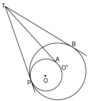 Two circles touch each other internally. Prove that the tangents drawn to the two circles from any point on the common tangent are equal in length. Tangent Properties of Circles, RSA Mathematics Solutions ICSE Class 10.