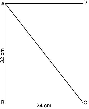 On a map drawn to a scale of 1 : 20000, a rectangular plot of land ABCD has AB = 32 cm and BC = 24 cm. Calculate. Similarity, RSA Mathematics Solutions ICSE Class 10.