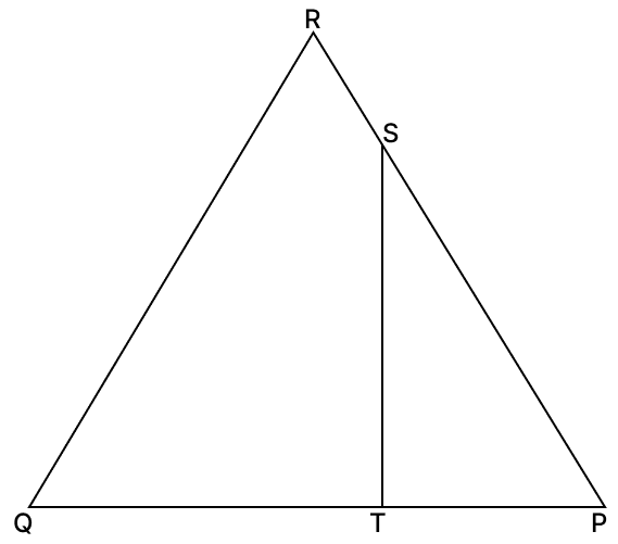 In the adjoining figure (not drawn to scale), PS = 4 cm, SR = 2 cm, PT = 3 cm and QT = 5 cm. Similarity of Triangles, RSA Mathematics Solutions ICSE Class 10.