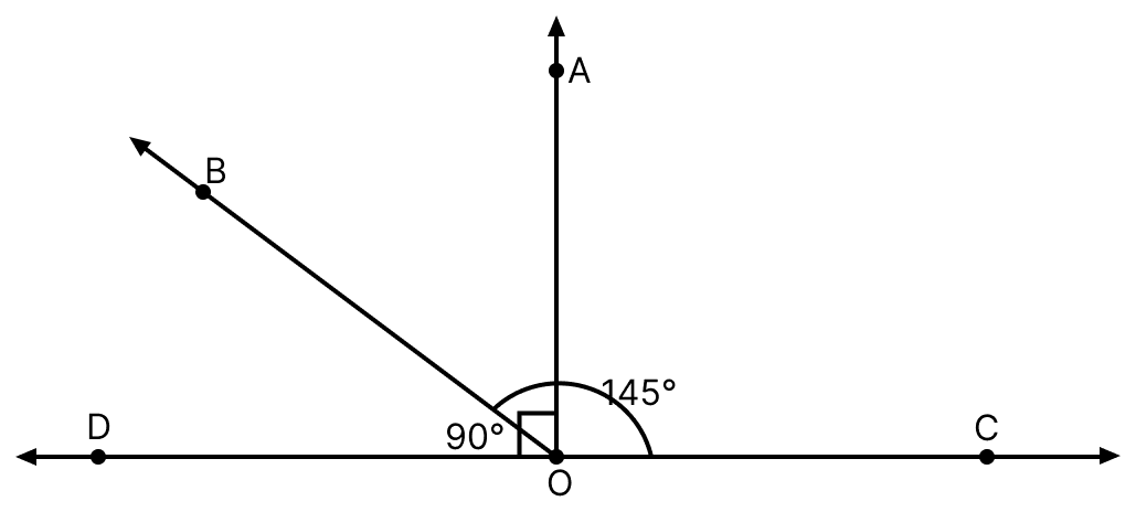 The measure of ∠BOD and ∠AOB in the following figure is:. Angles, R.S. Aggarwal Mathematics Solutions ICSE Class 6.