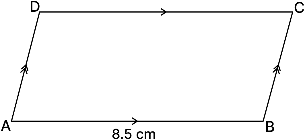 In a parallelogram ABCD, if ∠A = and ∠C = . Find : (i) the | KnowledgeBoat