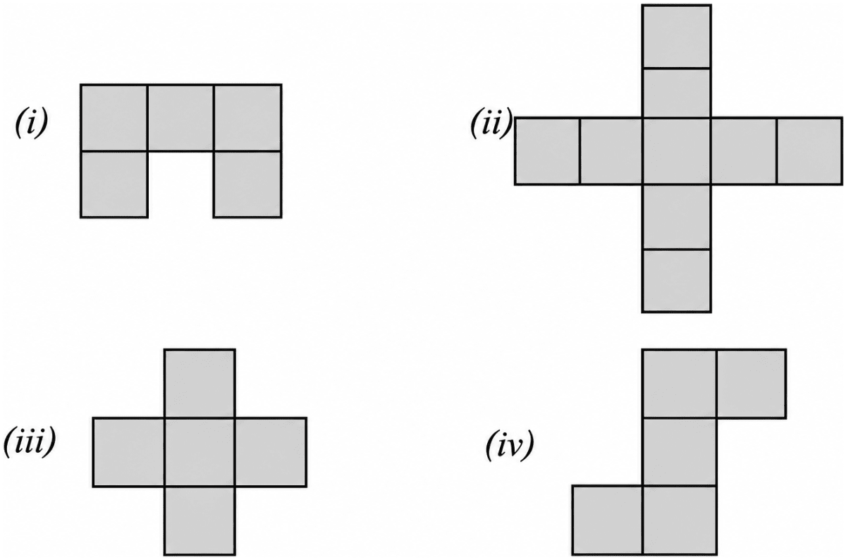 Choose the correct top view of the following jointed figure | KnowledgeBoat