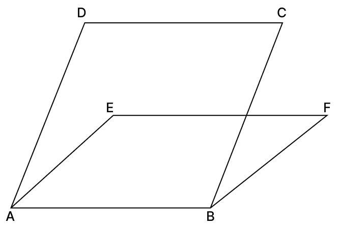 In which of the following, you find two polygons on the same base and between the same parallels. Quadrilaterals, R.S. Aggarwal Mathematics Solutions ICSE Class 9.