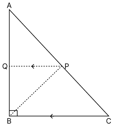 In the adjoining figure, △ABC is right-angled at B and P is the mid-point of AC. Show that, PA = PB = PC.R.S. Aggarwal Mathematics Solutions ICSE Class 9.