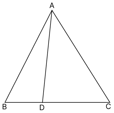 In △ABC, D is any point on BC. Prove that : AB + BC + AC and2 AD. R.S. Aggarwal Mathematics Solutions ICSE Class 9.