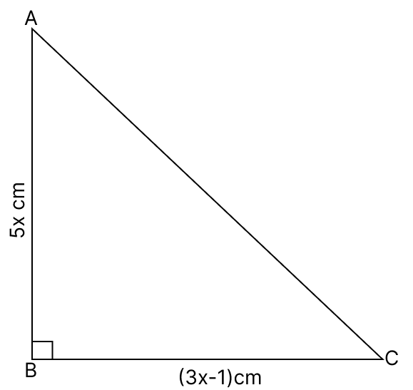 The sides of a right-angled triangle containing the right angle are (5x) cm and (3x - 1) cm. If its area is 60 cm. ARC Properties of Circle, R.S. Aggarwal Mathematics Solutions ICSE Class 9.