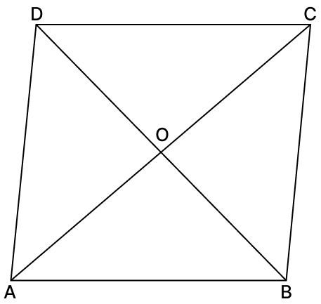 Two diagonals of a parallelogram ABCD intersect at O. If the area of the parallelogram is 20. Quadrilaterals, R.S. Aggarwal Mathematics Solutions ICSE Class 9.